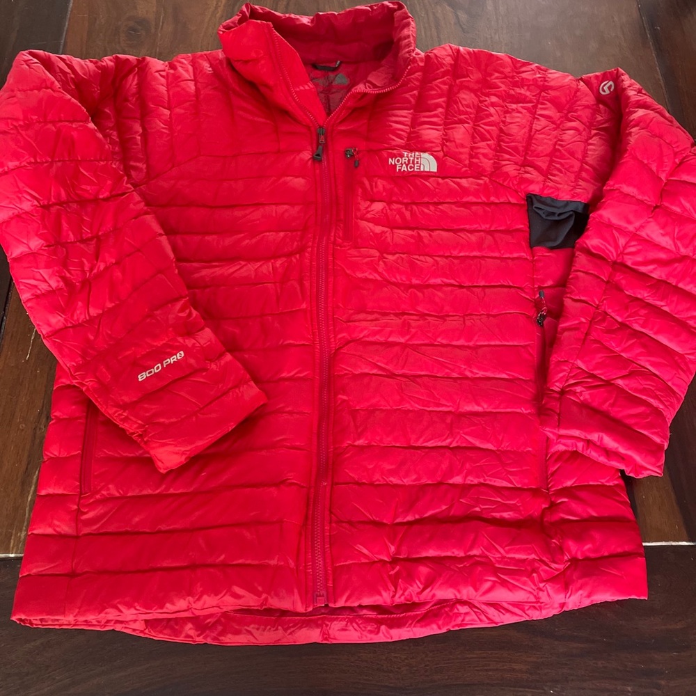 The North Face Summit Series 800 Pro Down filled Red Puffer Jacket